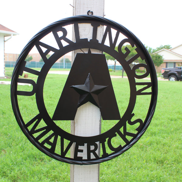 UTA ARLINGTON BLACK CUSTOM METAL VINTAGE CRAFT TEAM SIGN WESTERN HOME DECOR HANDMADE (Copy)