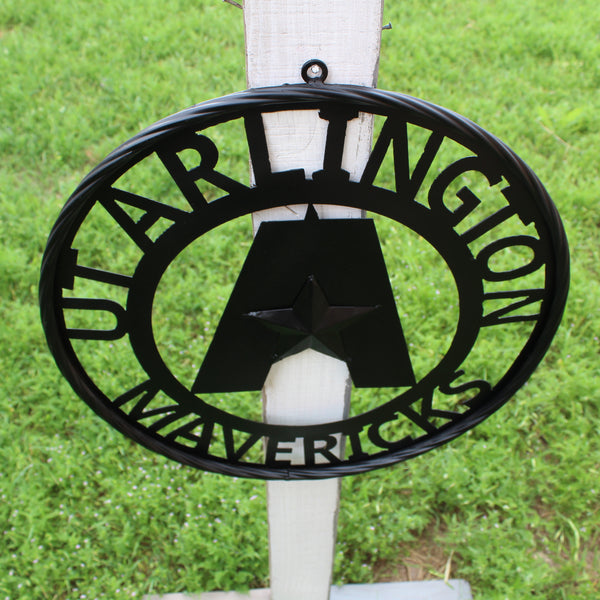 UTA ARLINGTON BLACK CUSTOM METAL VINTAGE CRAFT TEAM SIGN WESTERN HOME DECOR HANDMADE (Copy)