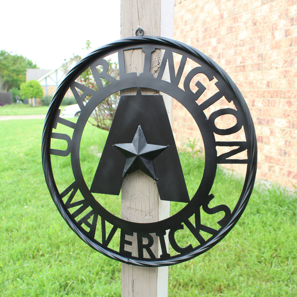 UTA ARLINGTON BLACK CUSTOM METAL VINTAGE CRAFT TEAM SIGN WESTERN HOME DECOR HANDMADE (Copy)