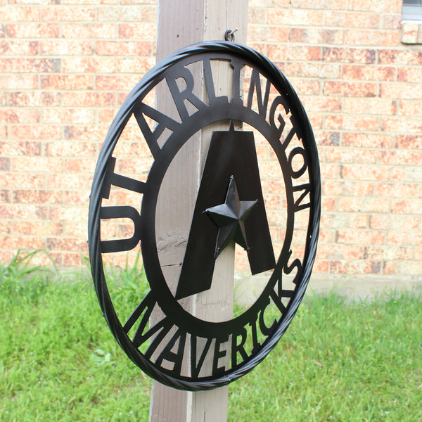 UTA ARLINGTON BLACK CUSTOM METAL VINTAGE CRAFT TEAM SIGN WESTERN HOME DECOR HANDMADE (Copy)