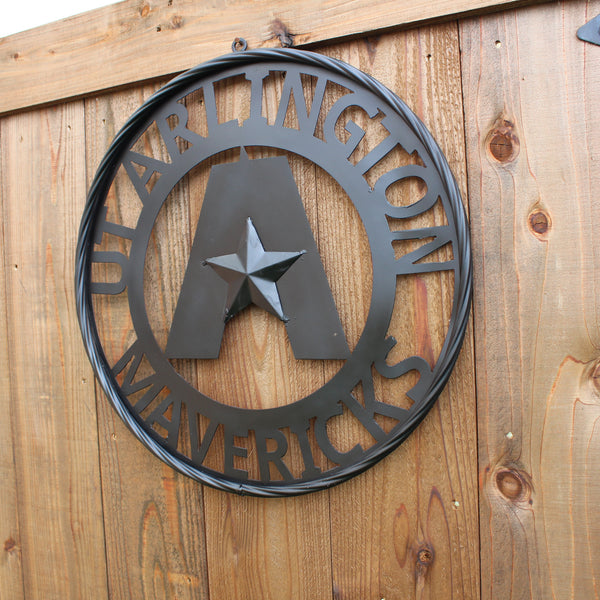 UTA ARLINGTON BLACK CUSTOM METAL VINTAGE CRAFT TEAM SIGN WESTERN HOME DECOR HANDMADE (Copy)