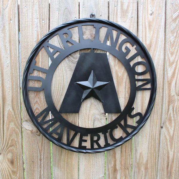 UTA ARLINGTON BLACK CUSTOM METAL VINTAGE CRAFT TEAM SIGN WESTERN HOME DECOR HANDMADE (Copy)