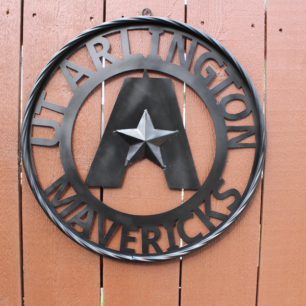 UTA ARLINGTON BLACK CUSTOM METAL VINTAGE CRAFT TEAM SIGN WESTERN HOME DECOR HANDMADE (Copy)