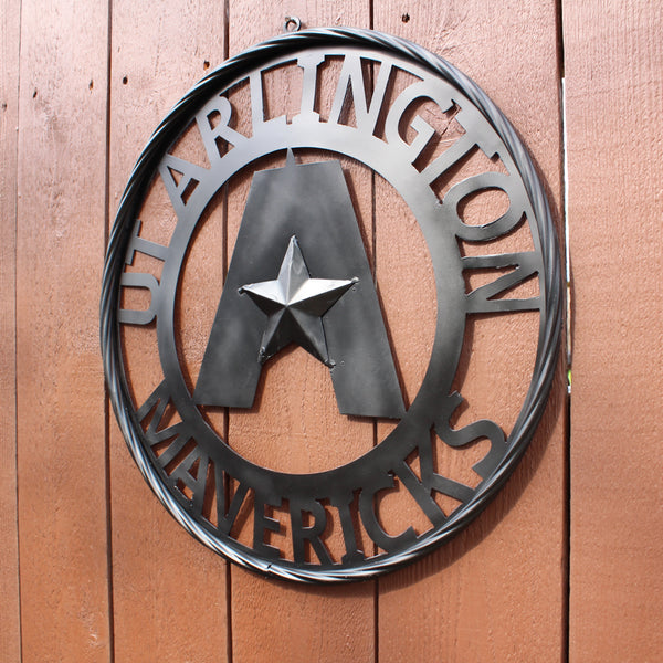 UTA ARLINGTON BLACK CUSTOM METAL VINTAGE CRAFT TEAM SIGN WESTERN HOME DECOR HANDMADE (Copy)