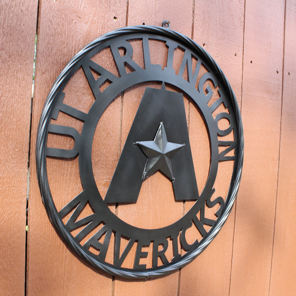 UTA ARLINGTON BLACK CUSTOM METAL VINTAGE CRAFT TEAM SIGN WESTERN HOME DECOR HANDMADE (Copy)