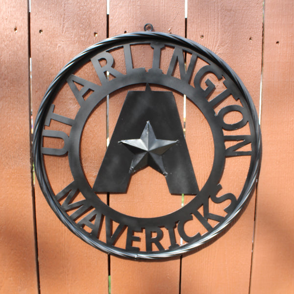 UTA ARLINGTON BLACK CUSTOM METAL VINTAGE CRAFT TEAM SIGN WESTERN HOME DECOR HANDMADE (Copy)