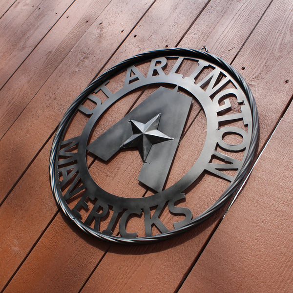 UTA ARLINGTON BLACK CUSTOM METAL VINTAGE CRAFT TEAM SIGN WESTERN HOME DECOR HANDMADE (Copy)