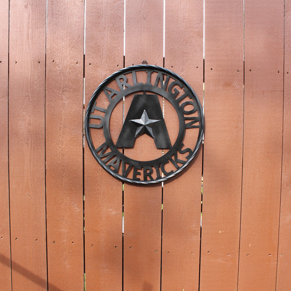 UTA ARLINGTON BLACK CUSTOM METAL VINTAGE CRAFT TEAM SIGN WESTERN HOME DECOR HANDMADE (Copy)