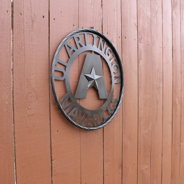 UTA ARLINGTON BLACK CUSTOM METAL VINTAGE CRAFT TEAM SIGN WESTERN HOME DECOR HANDMADE (Copy)