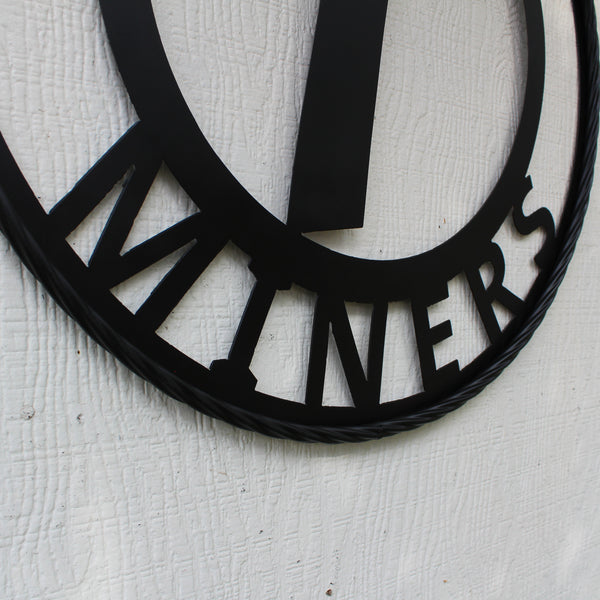 UTEP MINERS BLACK CUSTOM METAL VINTAGE CRAFT TEAM SIGN WESTERN HOME DECOR HANDMADE (Copy)