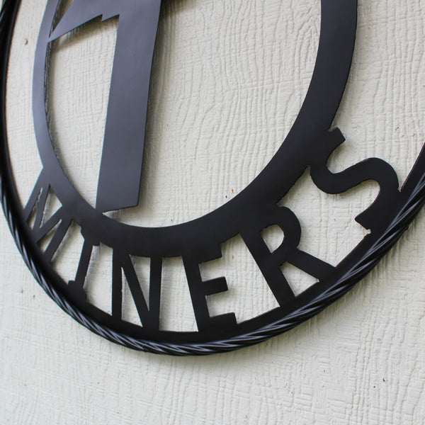 UTEP MINERS BLACK CUSTOM METAL VINTAGE CRAFT TEAM SIGN WESTERN HOME DECOR HANDMADE (Copy)
