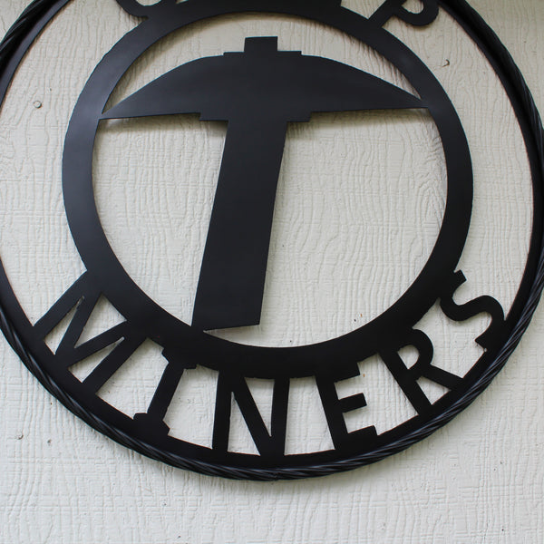 UTEP MINERS BLACK CUSTOM METAL VINTAGE CRAFT TEAM SIGN WESTERN HOME DECOR HANDMADE (Copy)