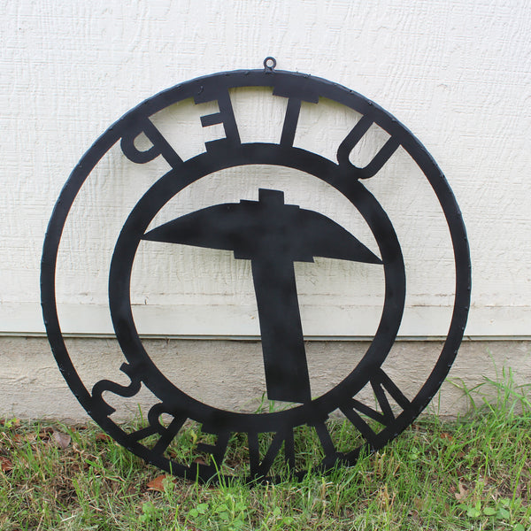 UTEP MINERS BLACK CUSTOM METAL VINTAGE CRAFT TEAM SIGN WESTERN HOME DECOR HANDMADE (Copy)