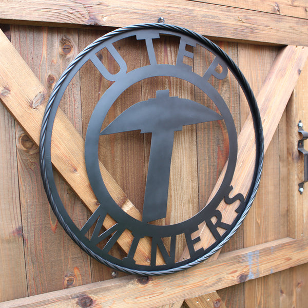 UTEP MINERS BLACK CUSTOM METAL VINTAGE CRAFT TEAM SIGN WESTERN HOME DECOR HANDMADE (Copy)
