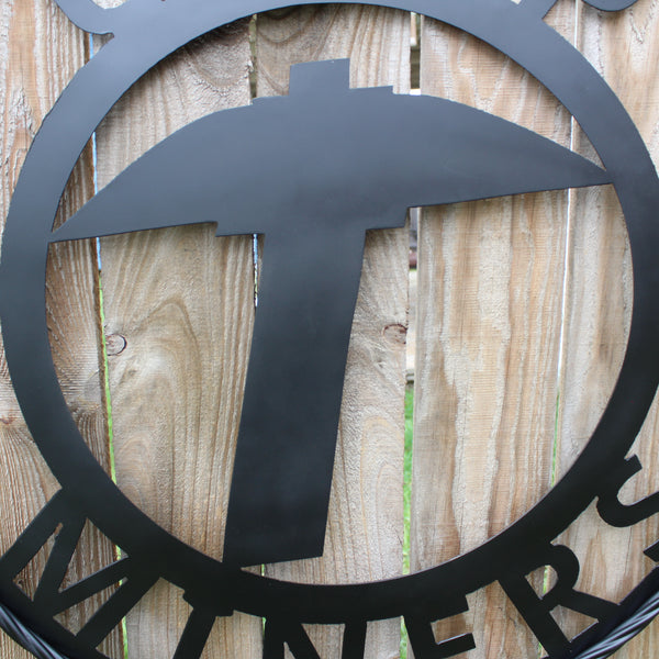 UTEP MINERS BLACK CUSTOM METAL VINTAGE CRAFT TEAM SIGN WESTERN HOME DECOR HANDMADE (Copy)