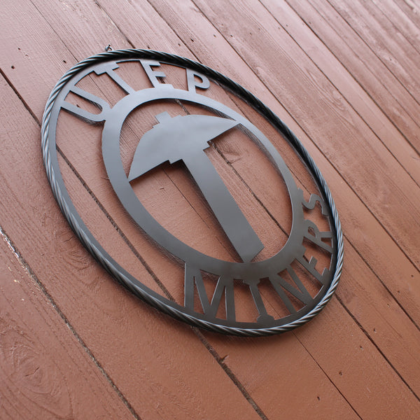 UTEP MINERS BLACK CUSTOM METAL VINTAGE CRAFT TEAM SIGN WESTERN HOME DECOR HANDMADE (Copy)