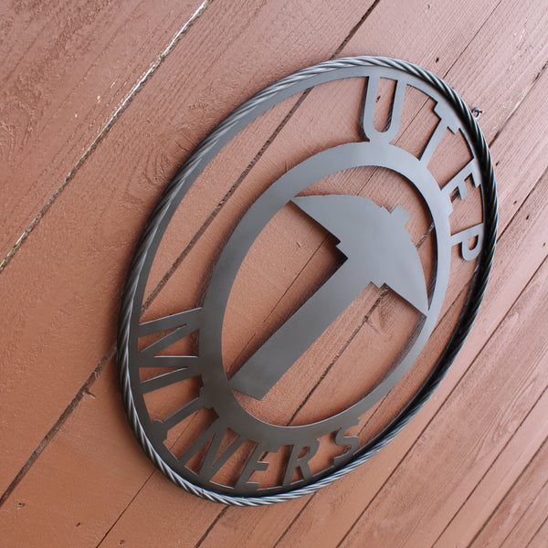 UTEP MINERS BLACK CUSTOM METAL VINTAGE CRAFT TEAM SIGN WESTERN HOME DECOR HANDMADE (Copy)