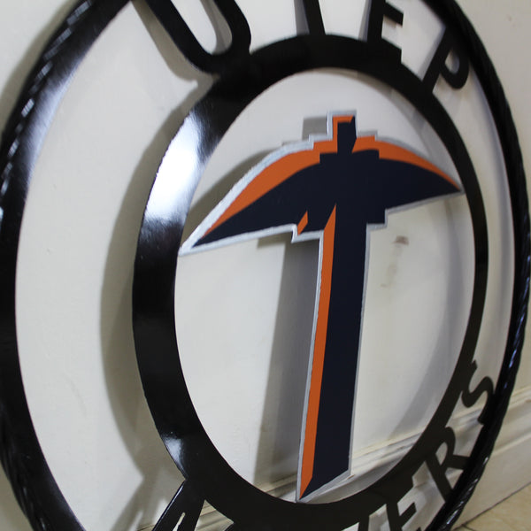 UTEP MINERS CUSTOM METAL VINTAGE CRAFT TEAM SIGN WESTERN HOME DECOR HANDMADE