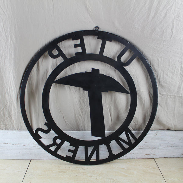 UTEP MINERS CUSTOM METAL VINTAGE CRAFT TEAM SIGN WESTERN HOME DECOR HANDMADE
