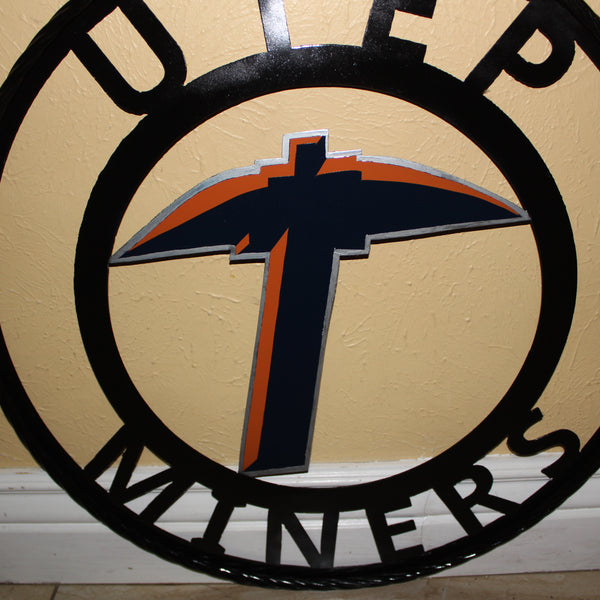 UTEP MINERS CUSTOM METAL VINTAGE CRAFT TEAM SIGN WESTERN HOME DECOR HANDMADE