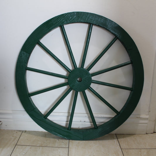 WAGON WHEEL HUNTER GREEN BARN WOOD WESTERN HOME DECOR HANDMADE NEW 16",24",30"