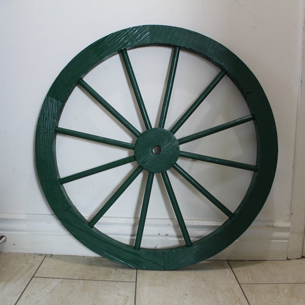 WAGON WHEEL HUNTER GREEN BARN WOOD WESTERN HOME DECOR HANDMADE NEW 16",24",30"