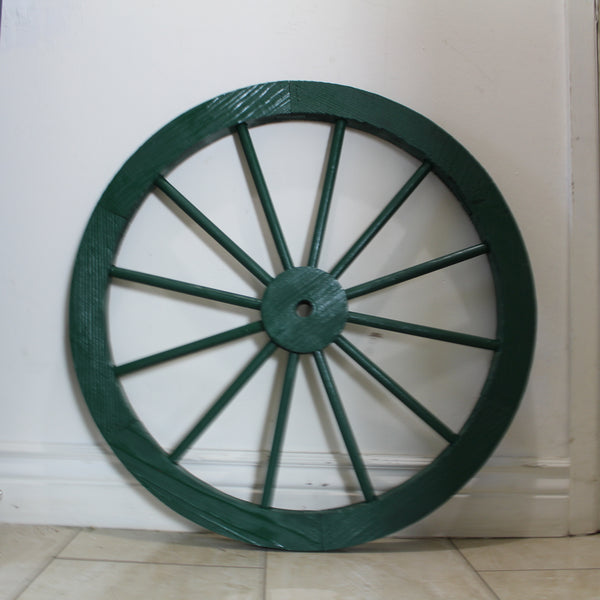 WAGON WHEEL HUNTER GREEN BARN WOOD WESTERN HOME DECOR HANDMADE NEW 16",24",30"