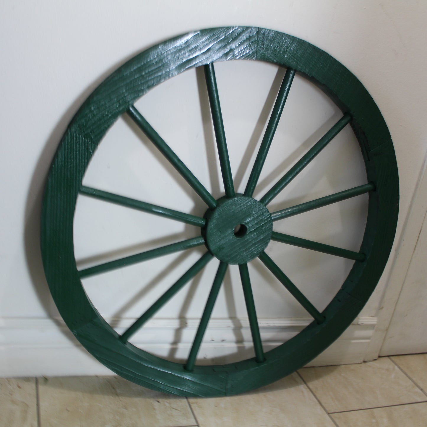 WAGON WHEEL HUNTER GREEN BARN WOOD WESTERN HOME DECOR HANDMADE NEW 16",24",30"