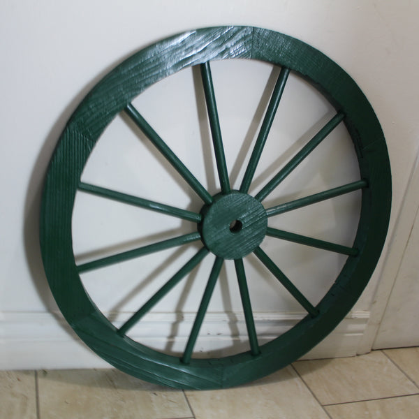 WAGON WHEEL HUNTER GREEN BARN WOOD WESTERN HOME DECOR HANDMADE NEW 16",24",30"