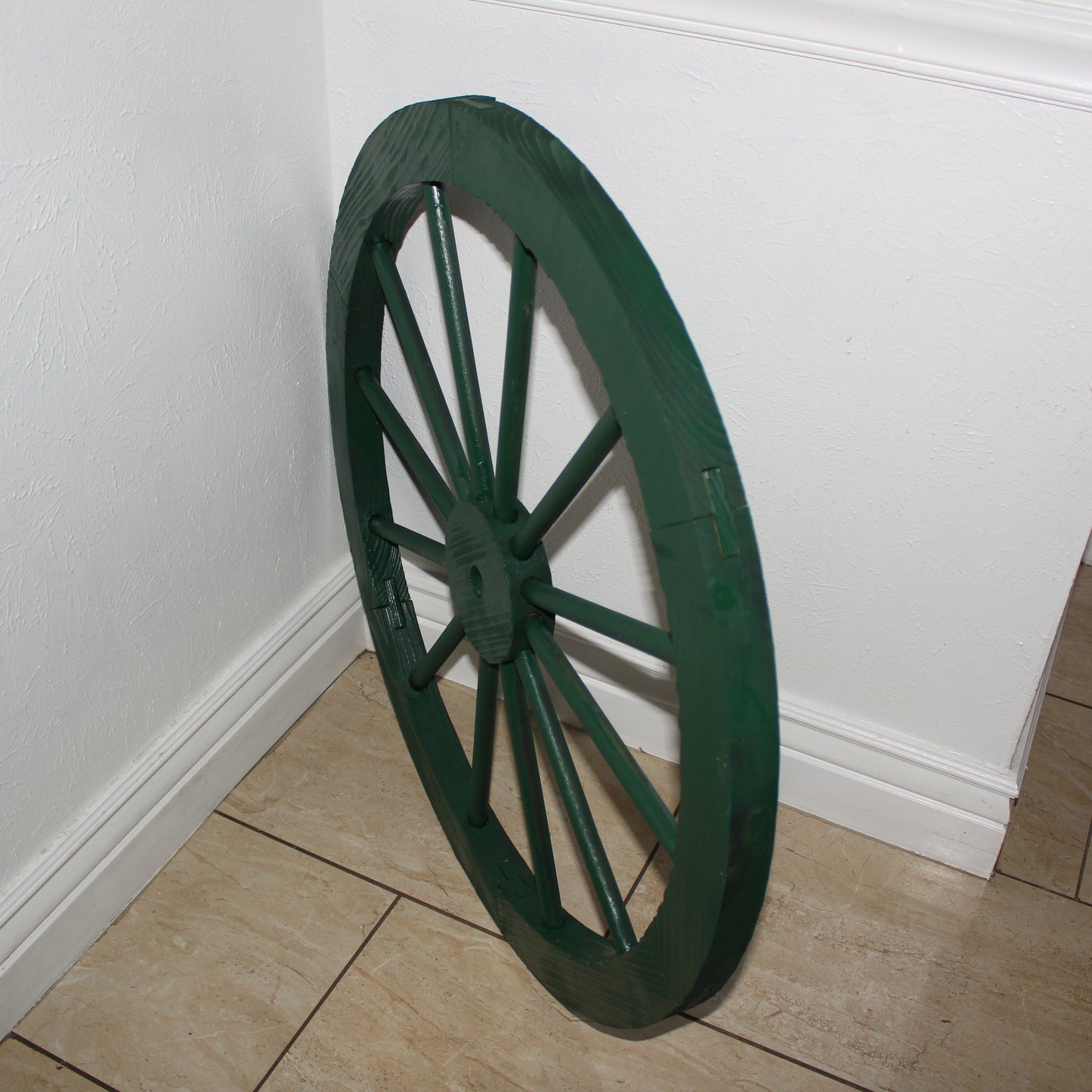 WAGON WHEEL HUNTER GREEN BARN WOOD WESTERN HOME DECOR HANDMADE NEW 16",24",30"