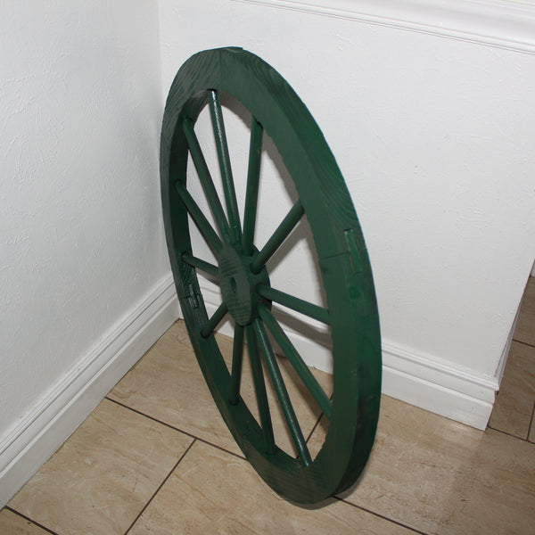 WAGON WHEEL HUNTER GREEN BARN WOOD WESTERN HOME DECOR HANDMADE NEW 16",24",30"