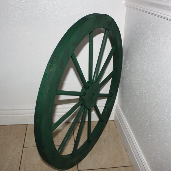 WAGON WHEEL HUNTER GREEN BARN WOOD WESTERN HOME DECOR HANDMADE NEW 16",24",30"