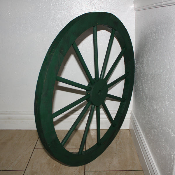 WAGON WHEEL HUNTER GREEN BARN WOOD WESTERN HOME DECOR HANDMADE NEW 16",24",30"