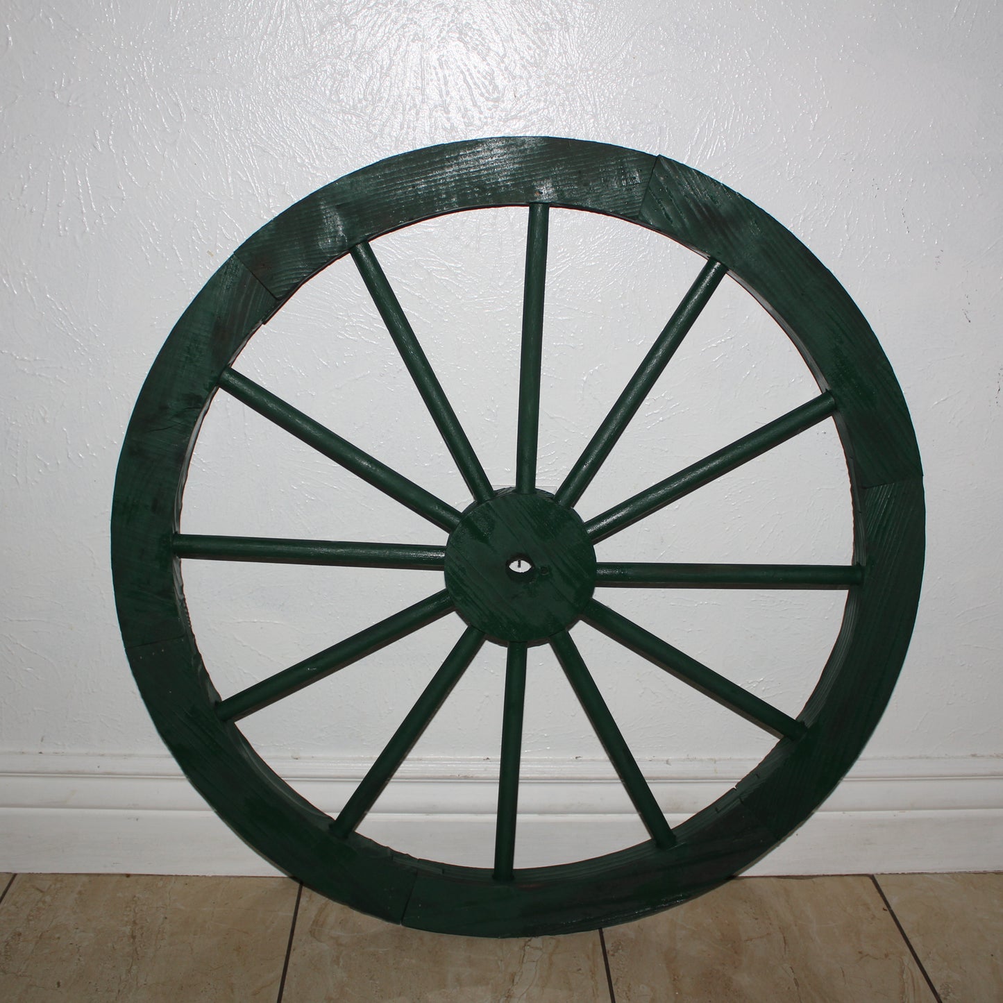 WAGON WHEEL HUNTER GREEN BARN WOOD WESTERN HOME DECOR HANDMADE NEW 16",24",30"