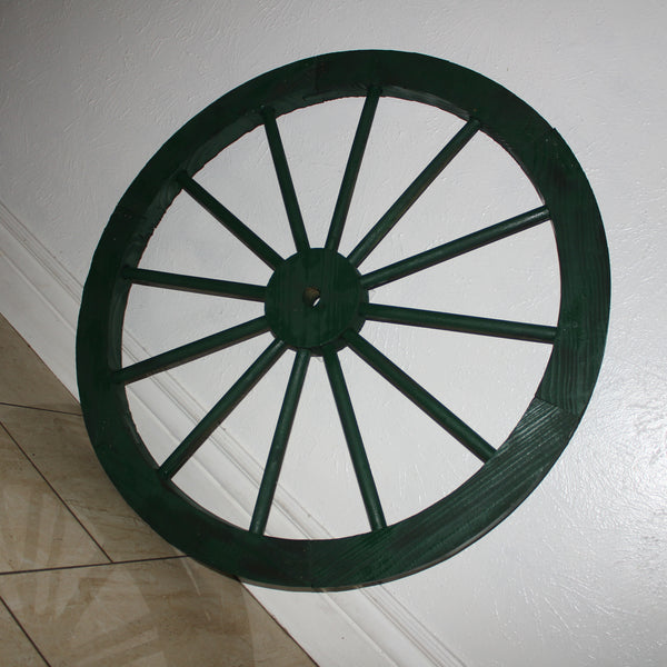 WAGON WHEEL HUNTER GREEN BARN WOOD WESTERN HOME DECOR HANDMADE NEW 16",24",30"
