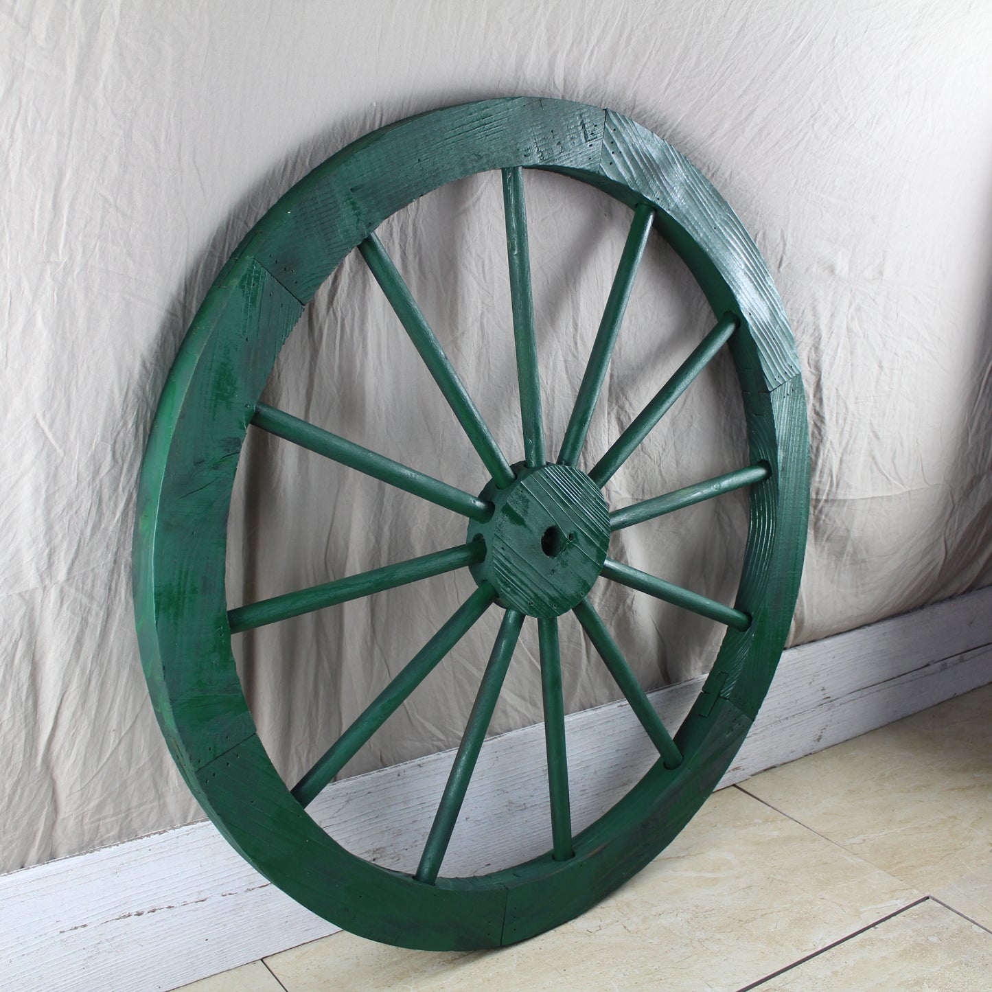 WAGON WHEEL HUNTER GREEN BARN WOOD WESTERN HOME DECOR HANDMADE NEW 16",24",30"