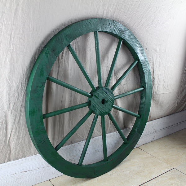 WAGON WHEEL HUNTER GREEN BARN WOOD WESTERN HOME DECOR HANDMADE NEW 16",24",30"