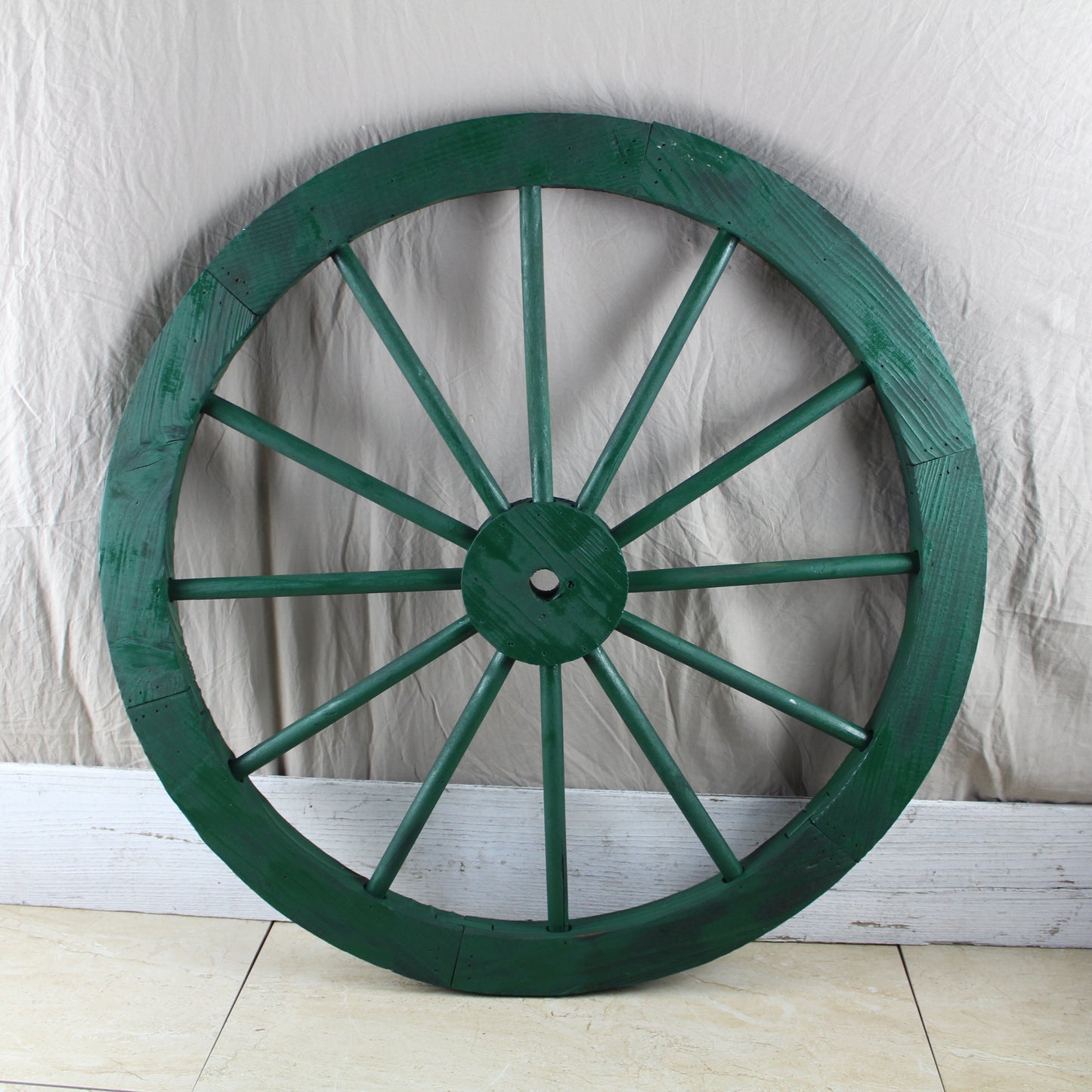 WAGON WHEEL HUNTER GREEN BARN WOOD WESTERN HOME DECOR HANDMADE NEW 16",24",30"