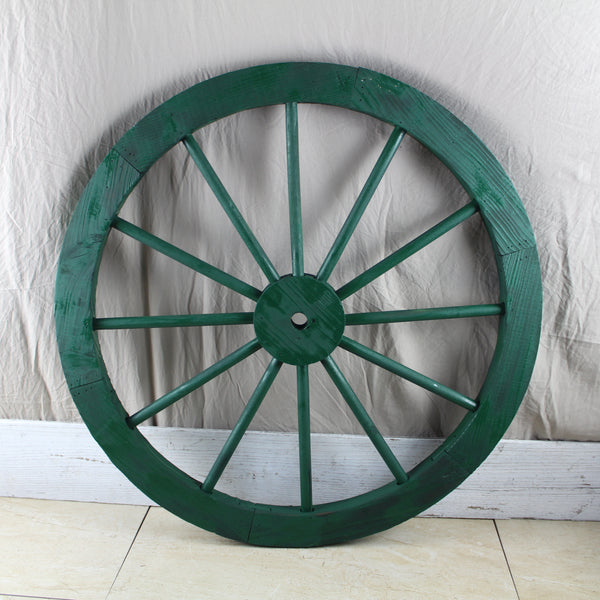 WAGON WHEEL HUNTER GREEN BARN WOOD WESTERN HOME DECOR HANDMADE NEW 16",24",30"