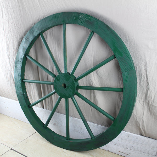 WAGON WHEEL HUNTER GREEN BARN WOOD WESTERN HOME DECOR HANDMADE NEW 16",24",30"