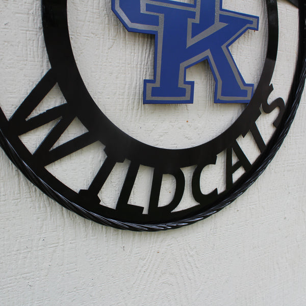 KENTUCKY WILDCATS CUSTOM METAL VINTAGE CRAFT SIGN WESTERN HOME DECOR HANDMADE