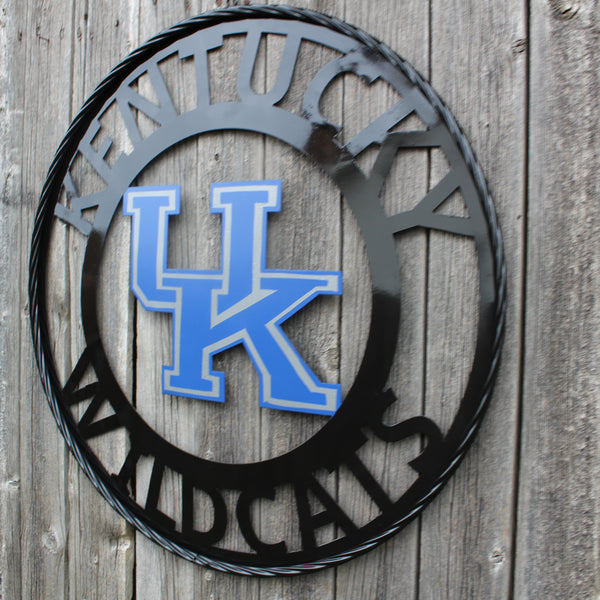 KENTUCKY WILDCATS CUSTOM METAL VINTAGE CRAFT SIGN WESTERN HOME DECOR HANDMADE