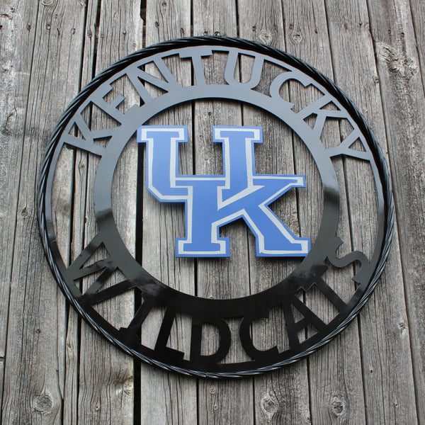 KENTUCKY WILDCATS CUSTOM METAL VINTAGE CRAFT SIGN WESTERN HOME DECOR HANDMADE