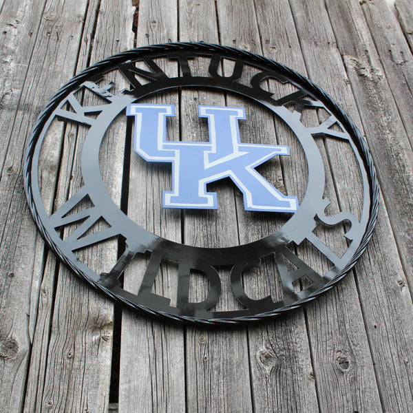 KENTUCKY WILDCATS CUSTOM METAL VINTAGE CRAFT SIGN WESTERN HOME DECOR HANDMADE