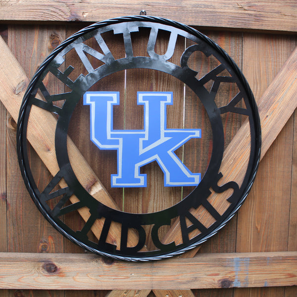 KENTUCKY WILDCATS CUSTOM METAL VINTAGE CRAFT SIGN WESTERN HOME DECOR HANDMADE