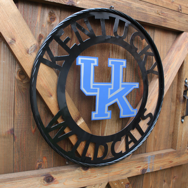 KENTUCKY WILDCATS CUSTOM METAL VINTAGE CRAFT SIGN WESTERN HOME DECOR HANDMADE