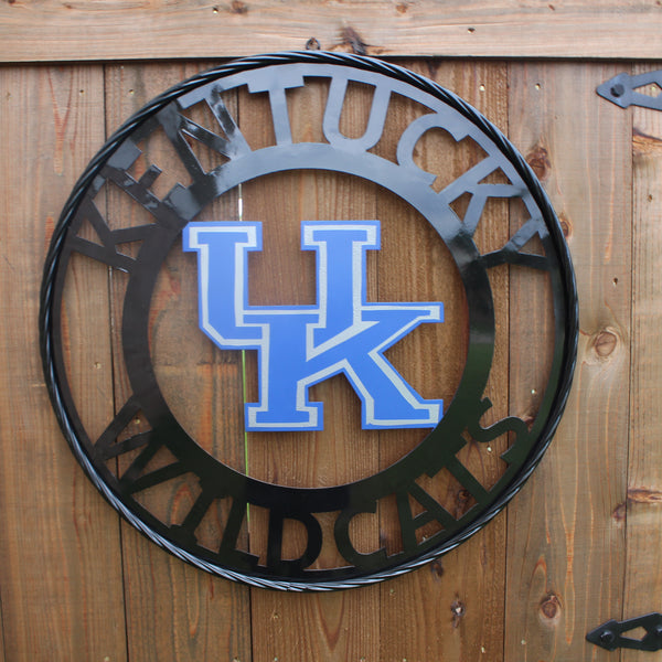 KENTUCKY WILDCATS CUSTOM METAL VINTAGE CRAFT SIGN WESTERN HOME DECOR HANDMADE
