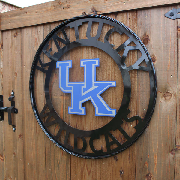 KENTUCKY WILDCATS CUSTOM METAL VINTAGE CRAFT SIGN WESTERN HOME DECOR HANDMADE