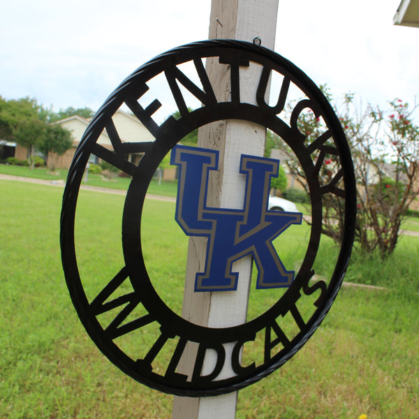 KENTUCKY WILDCATS CUSTOM METAL VINTAGE CRAFT SIGN WESTERN HOME DECOR HANDMADE