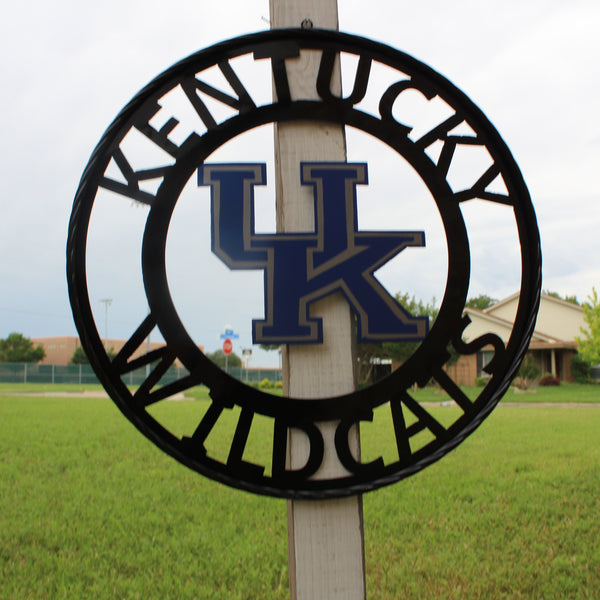 KENTUCKY WILDCATS CUSTOM METAL VINTAGE CRAFT SIGN WESTERN HOME DECOR HANDMADE